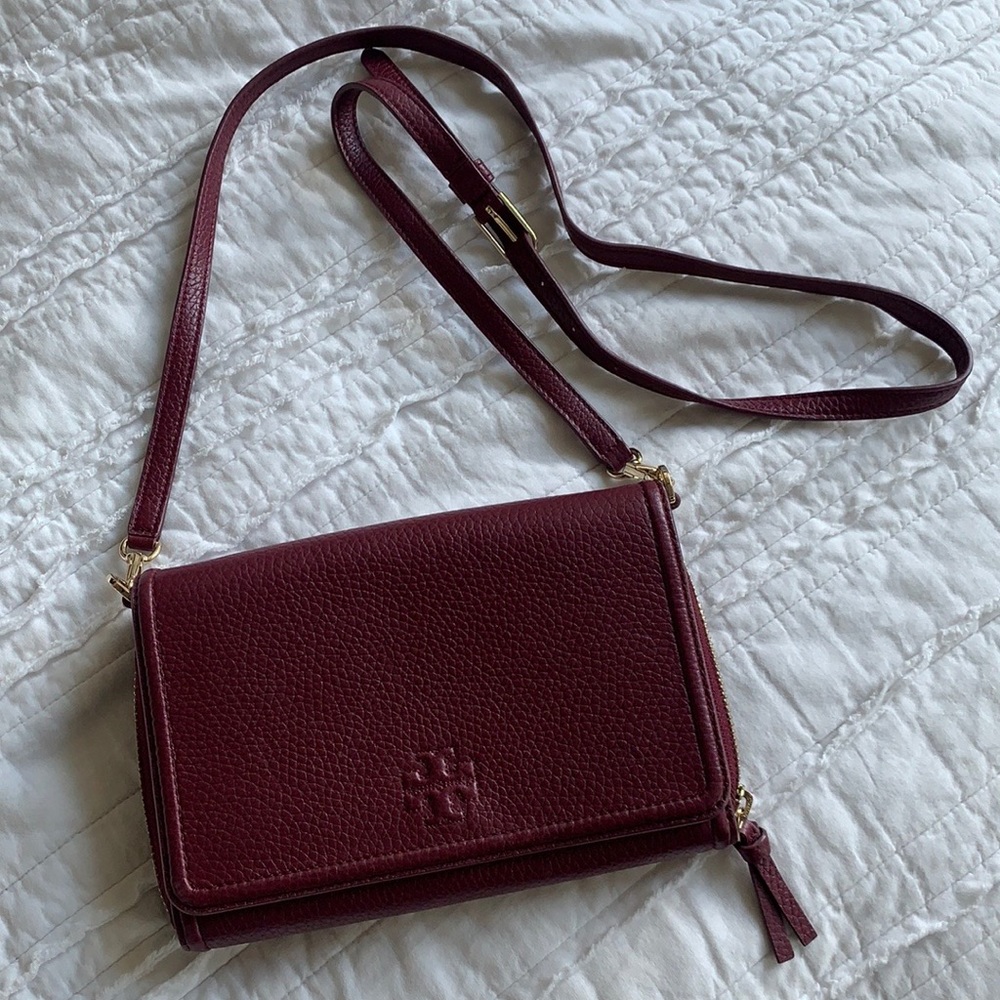 Tory Burch Burgundy Crossbody Bag